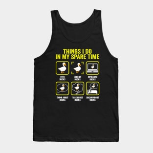 Things I Do In My Spare Time Duck Lovers Tank Top